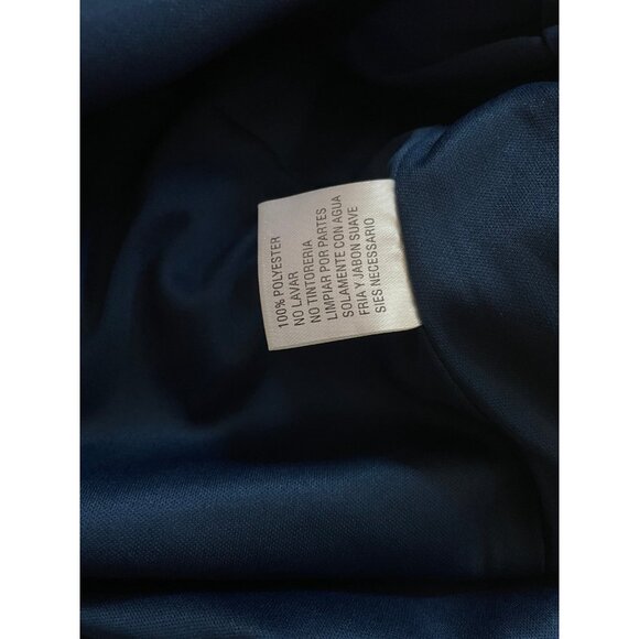 IEENA FOR MAC DUGGAL Blue Puff Sleeve Pleated Bodice Draped Gown Size 12 - Picture 12 of 12